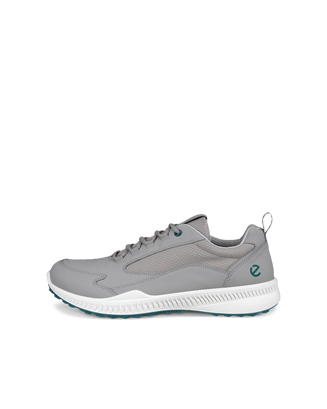 Men's ECCO® Golf S-Hybrid Leather Waterproof Golf Shoe - Grey - Outside