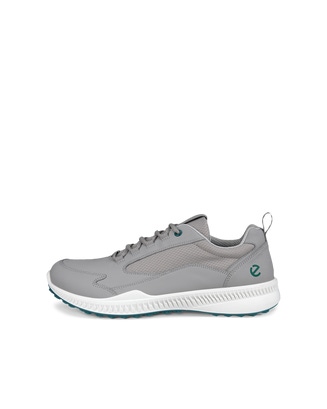 Men's ECCO® Golf S-Hybrid Leather Waterproof Golf Shoe - Grey - Outside