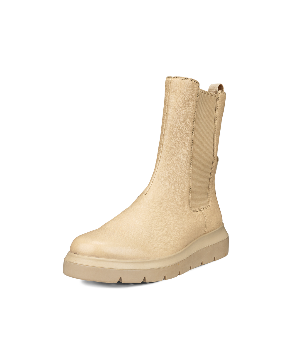 ECCO Nouvelle Womens Tall Chelsea Boots - Beige - Main