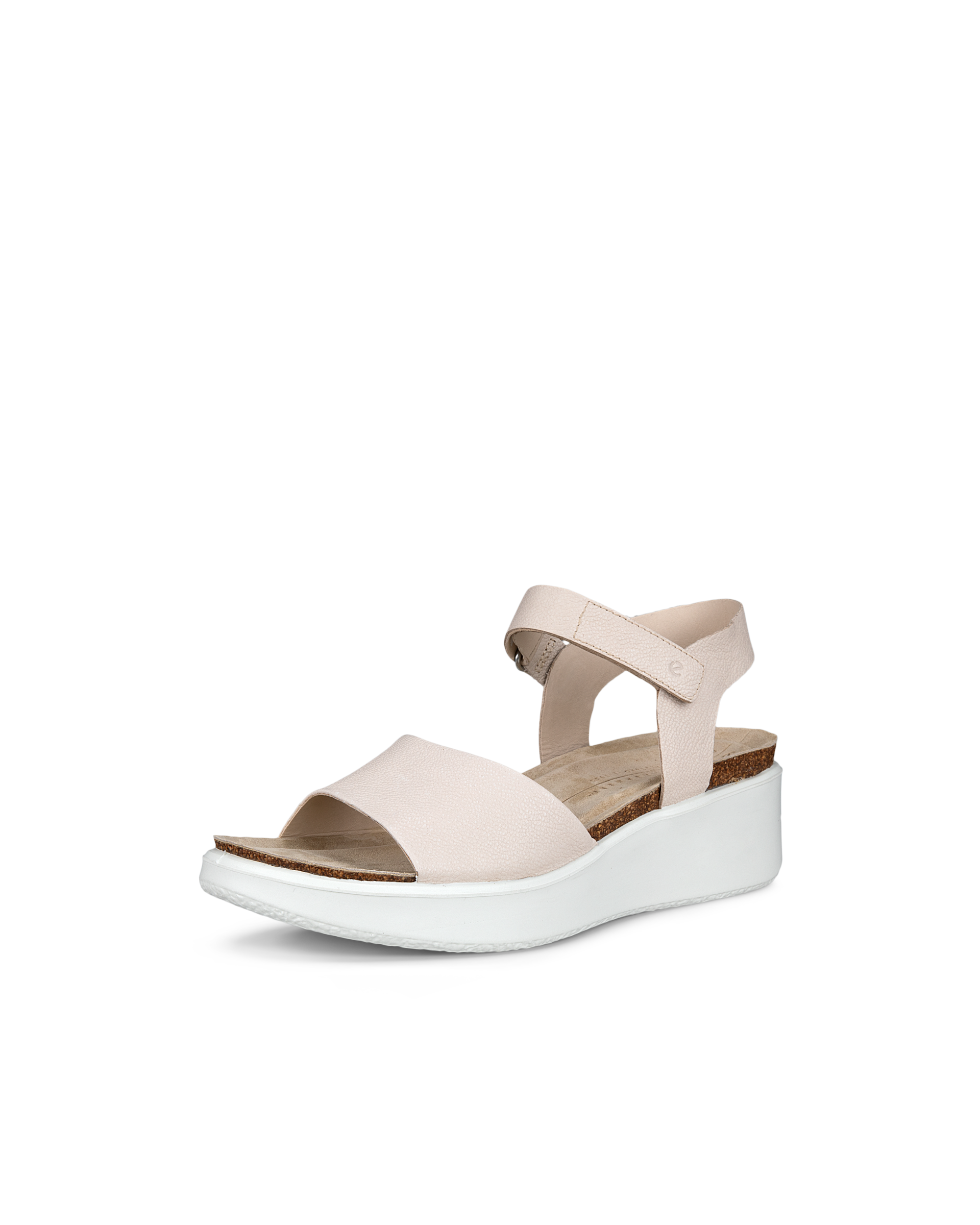 ECCO® Flowt sandale compensée liège et cuir pour femme - Beige - Main