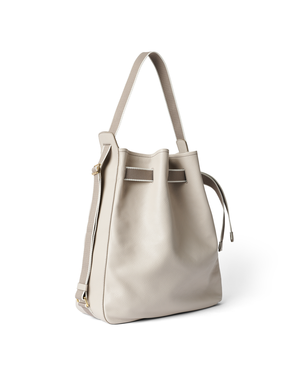 ECCO® Sail L Pebbled Leather Hobo Bag - Beige - Back