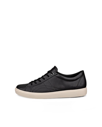 Women's ECCO® Classic Leather Sneaker - Black - Outside