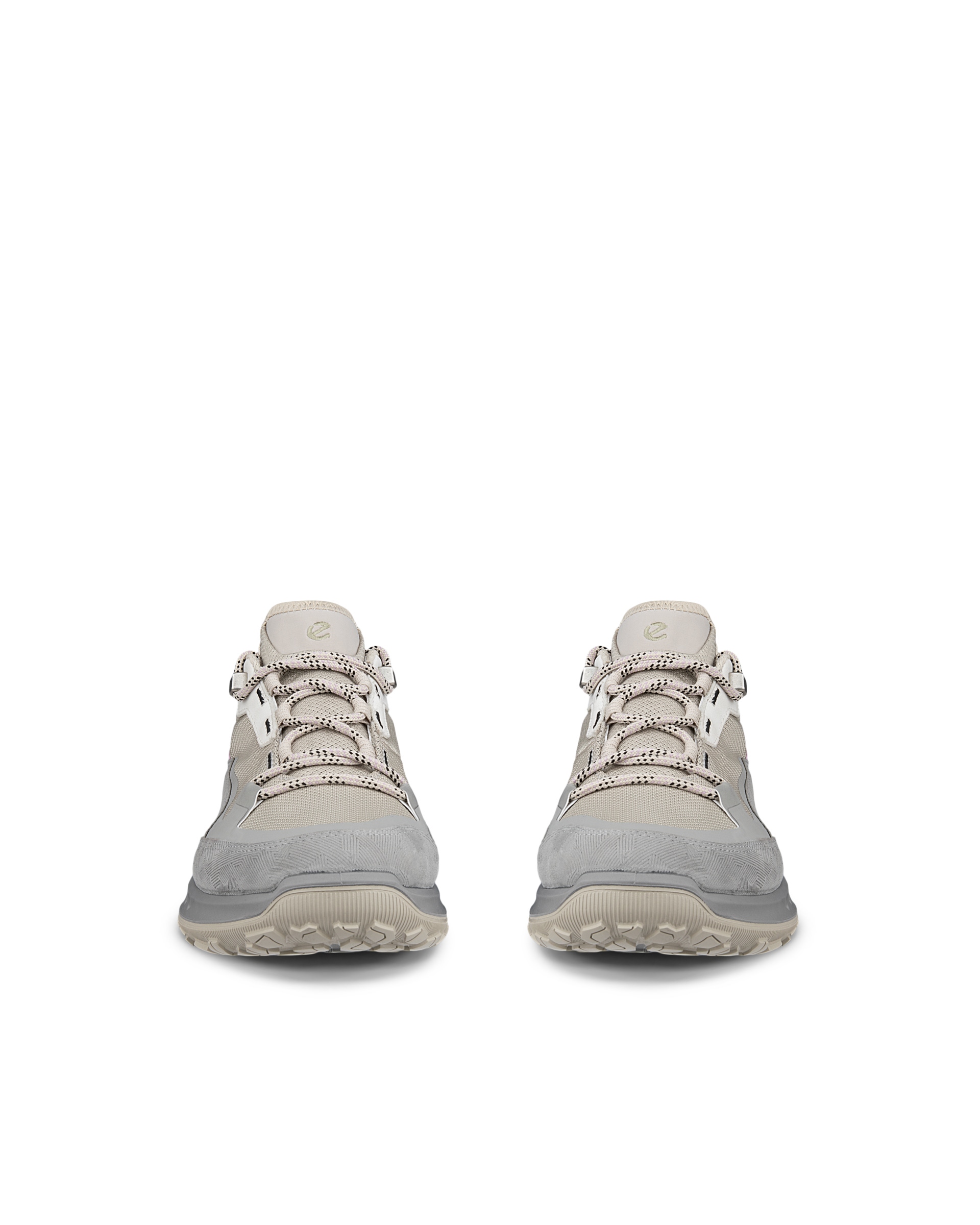 Zapatillas de senderismo de nobuk impermeables ECCO® ULT-TRN para mujer - Gris - Front pair
