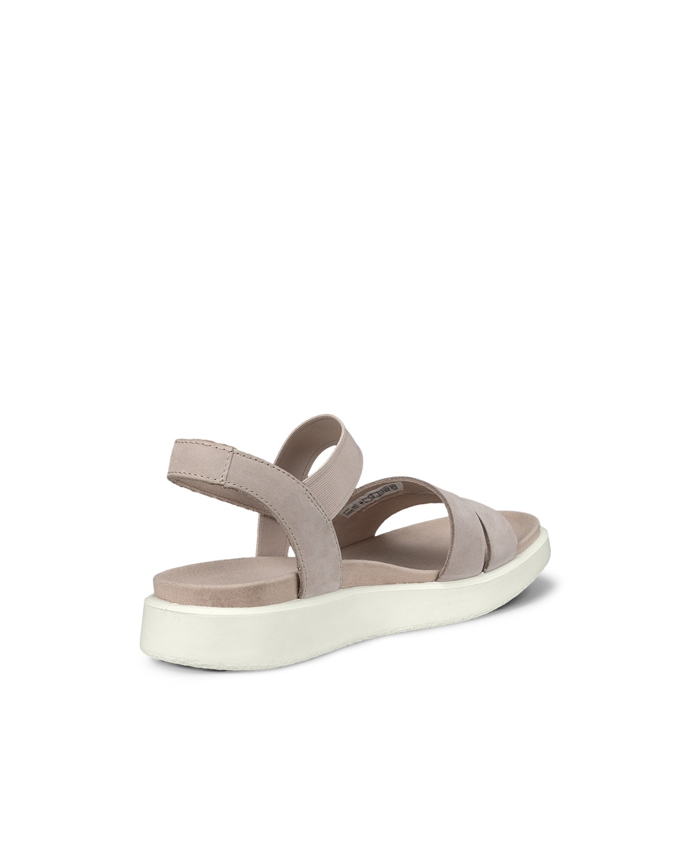 Women's ECCO® Yuma Nubuck Flat Sandal - Grey - Back