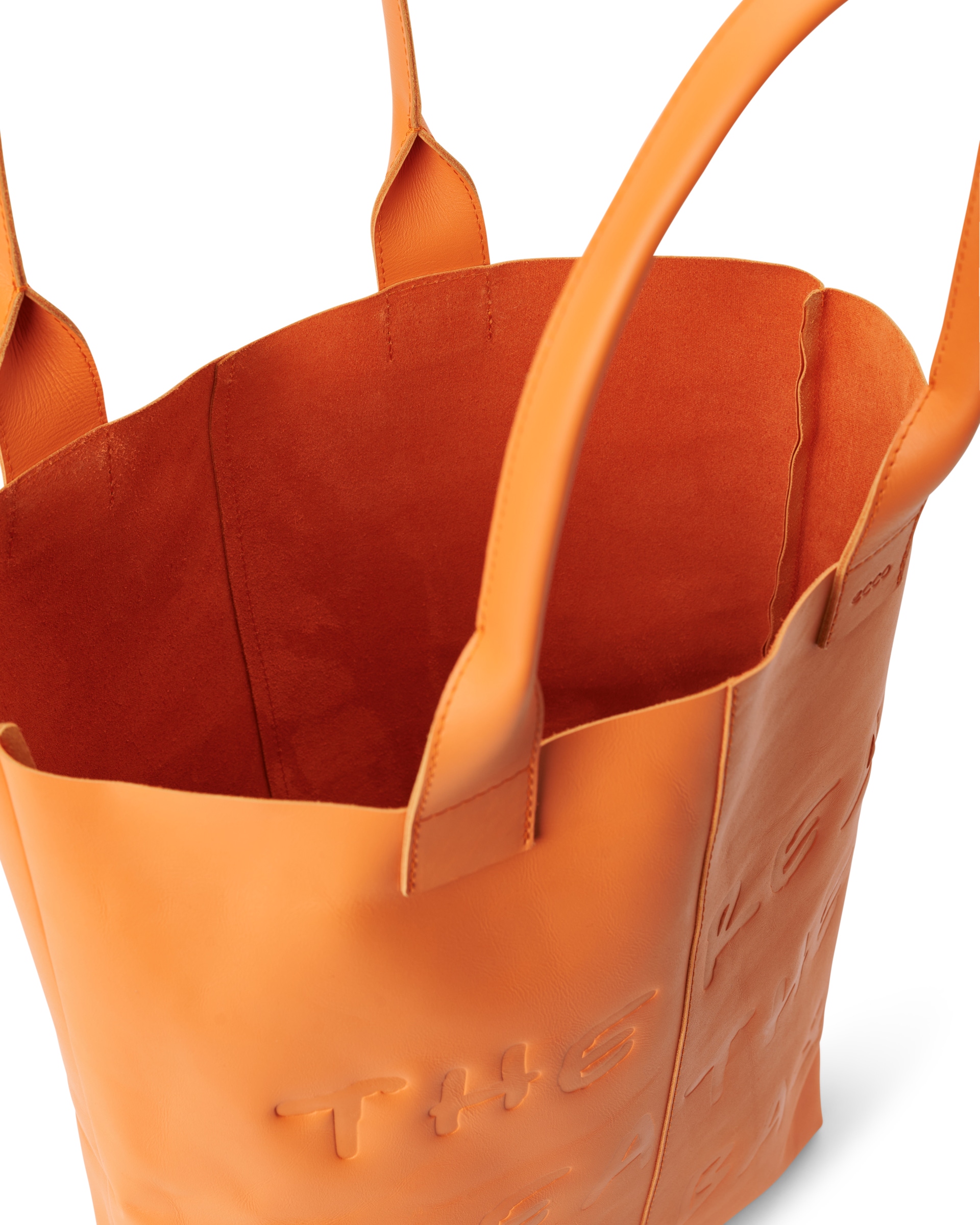 Bolso tote de piel ECCO® - Naranja - Inside