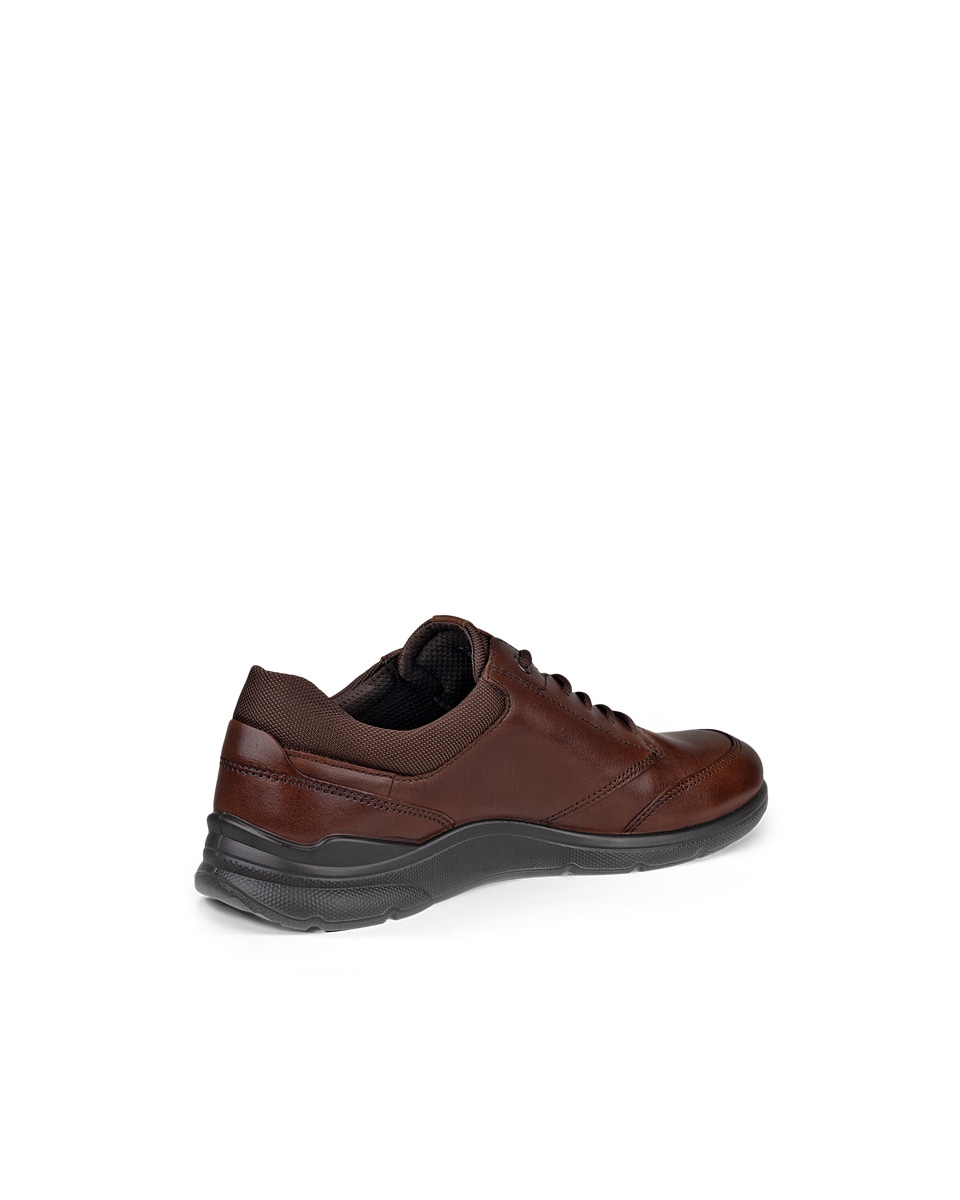 Men s ECCO Irving Leather Lace Up Shoe Brown