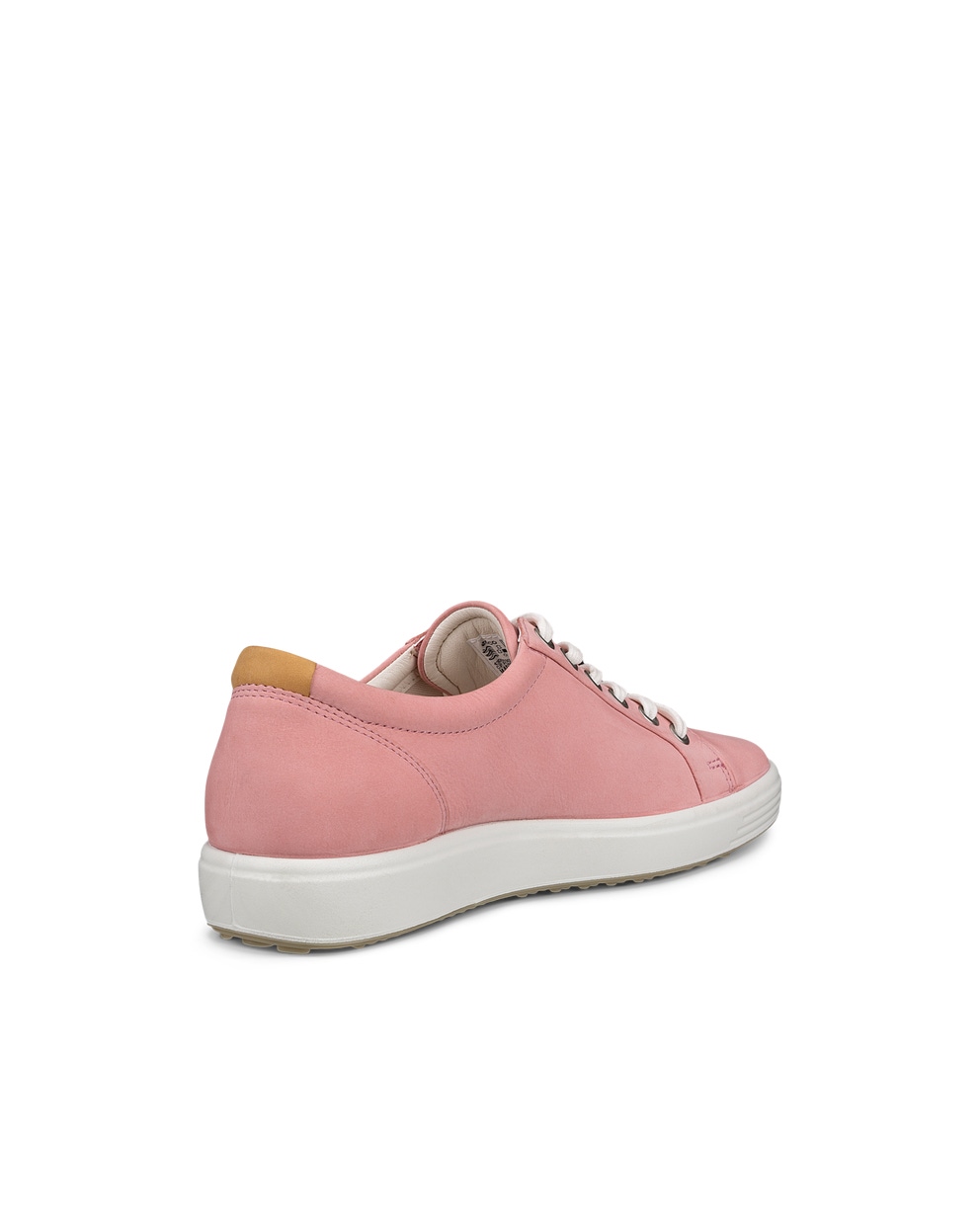 Women's ECCO® Soft 7 Nubuck Sneaker - Pink - Back