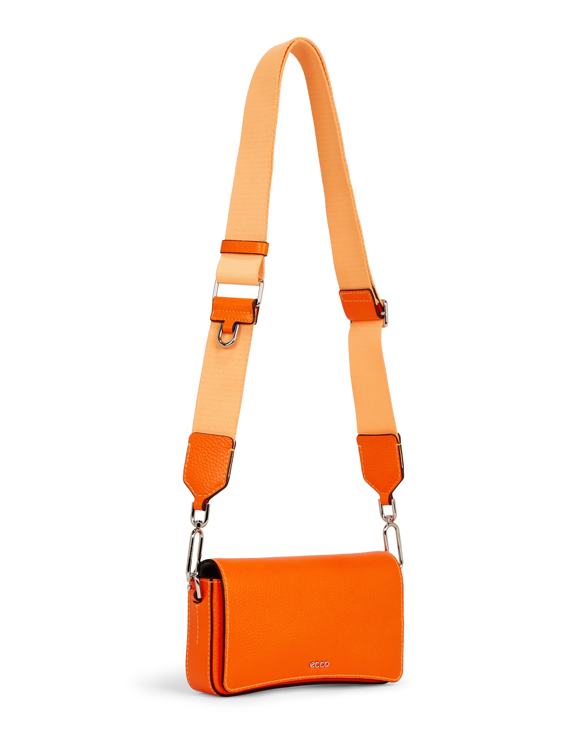 ECCO® Leather Pinch Crossbody Bag - Orange - Main