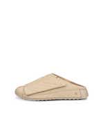 Men's ECCO® Cozmo Leather Mule Sandal - Beige - Outside