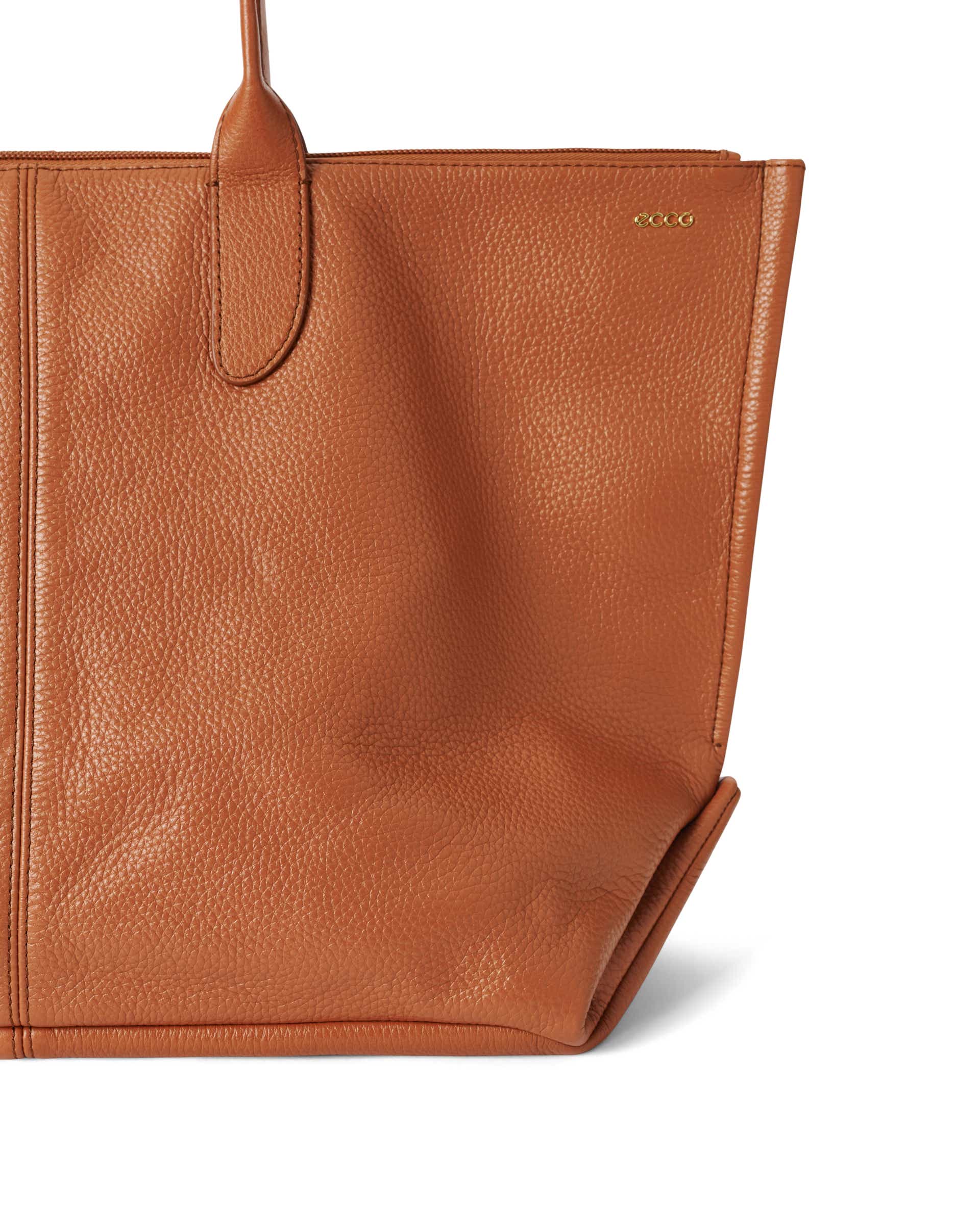 ECCO® Tote kožna duboka prostrana torba - Smeđa - Detail-2