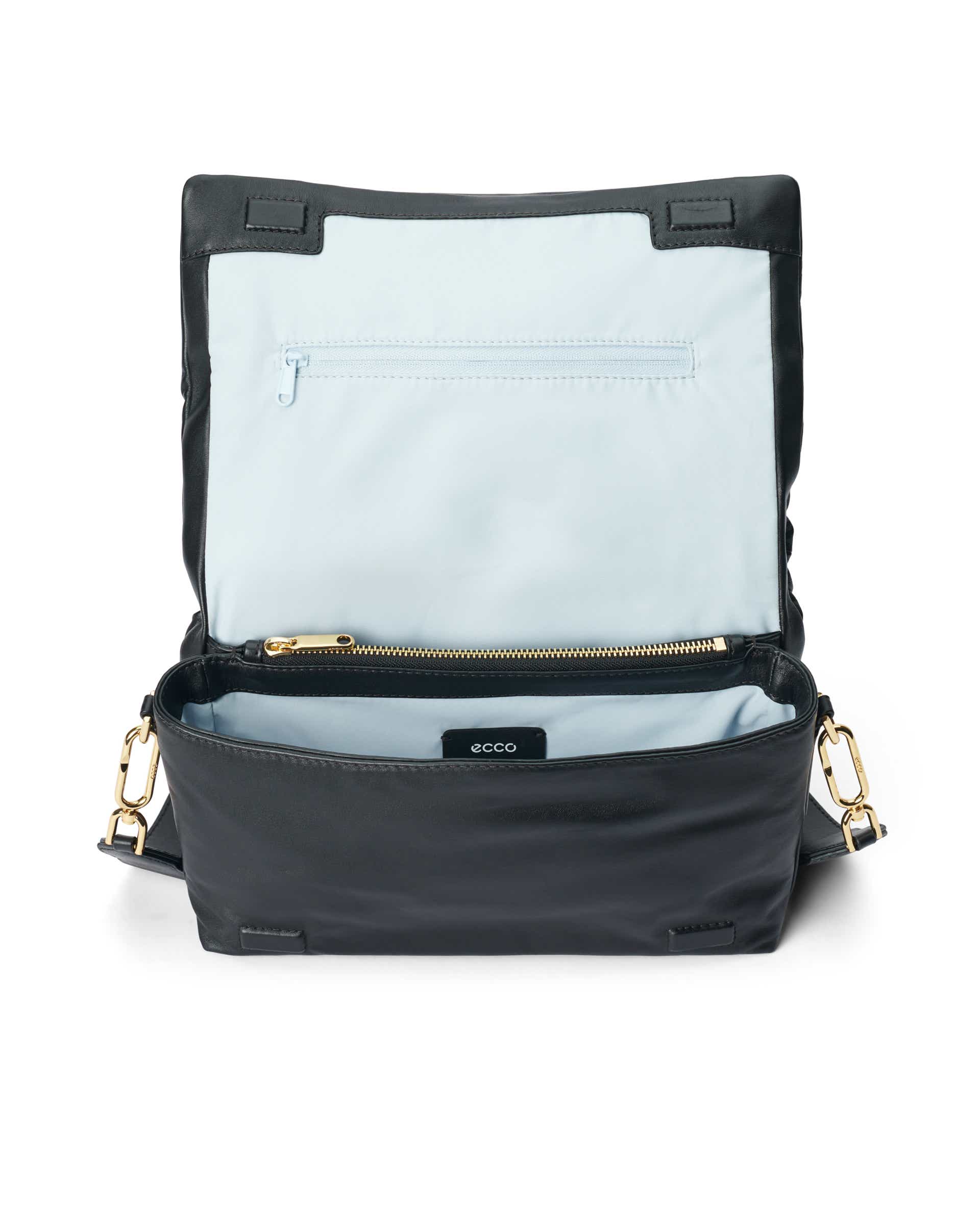 ECCO® Pinch Soft Large Leather Crossbody Bag | Black