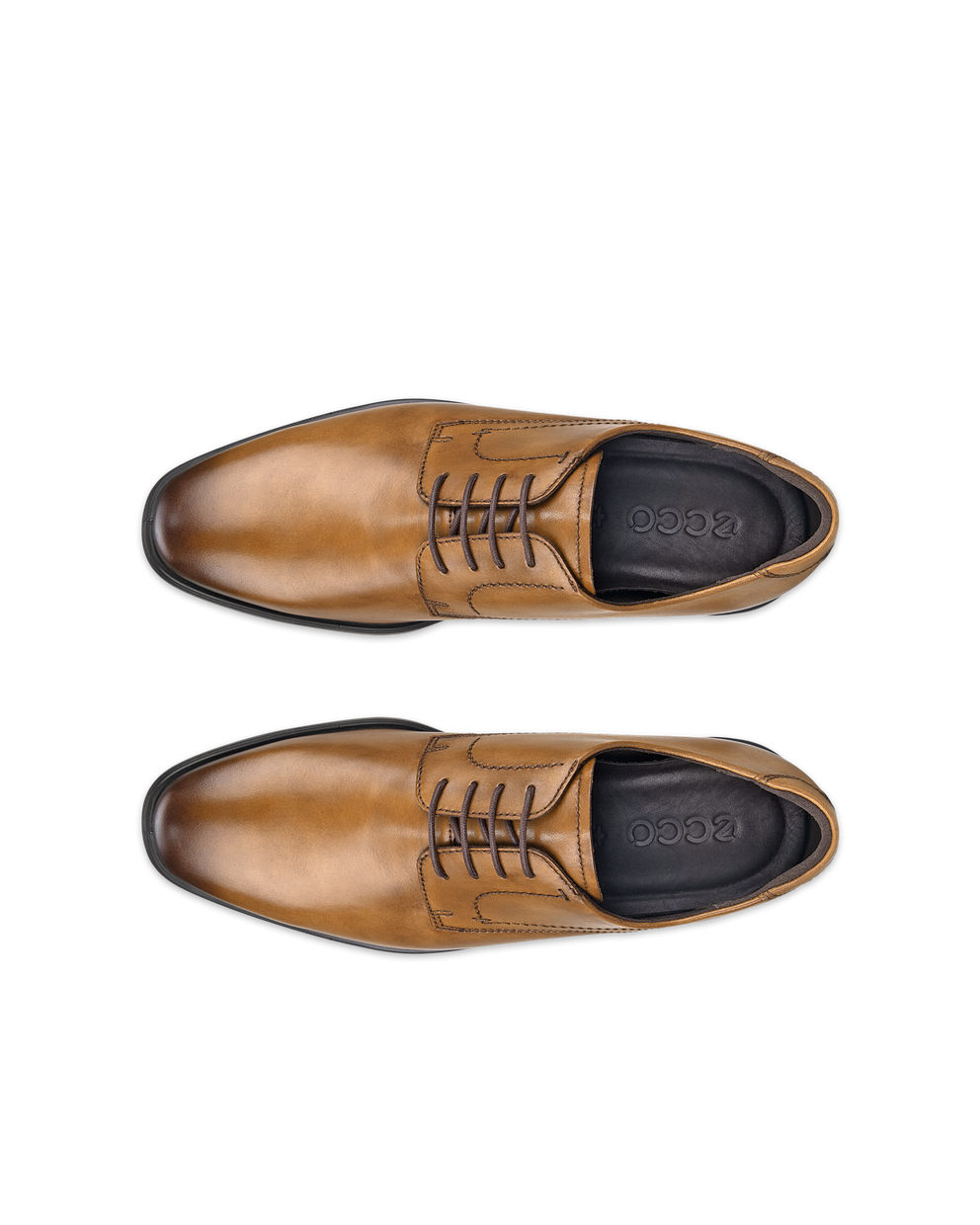 ECCO® Melbourne derbies cuir pour homme - Brun - Top left pair