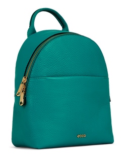 ECCO® Round Pack Pebbled sac à dos en cuir - Vert - Main