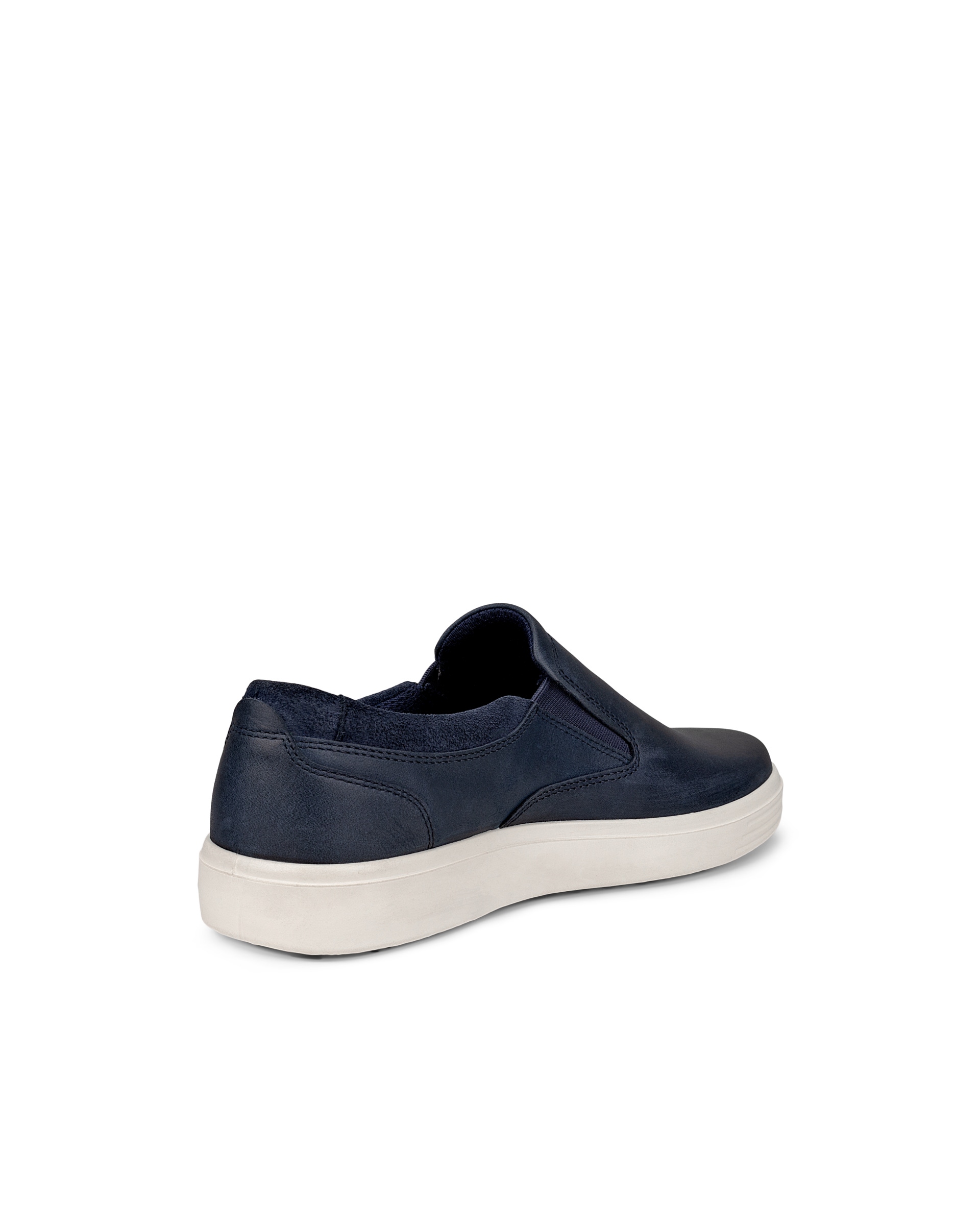 Men's ECCO® Soft Classic Leather Slip-On - Blue - Back