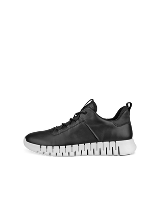 ECCO® Gruuv baskets en cuir pour homme - Noir - Outside