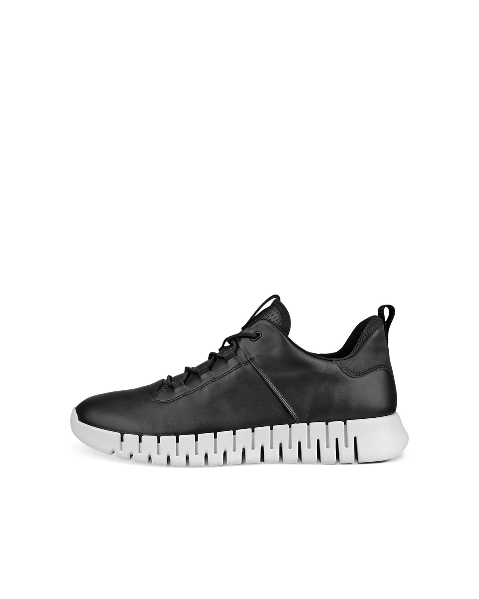 ECCO Men's Gruuv Flexible Sole Sneakers - Black - Outside