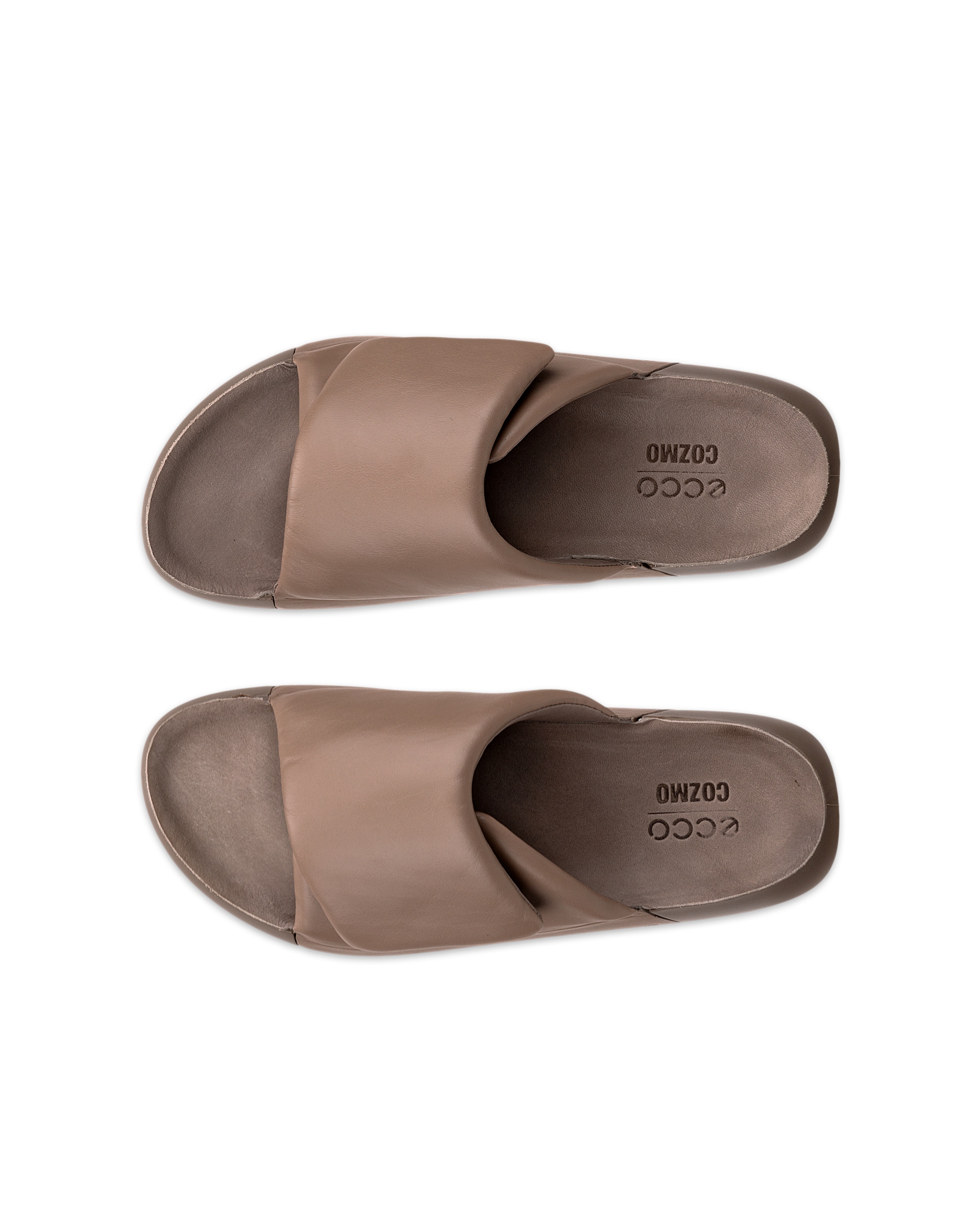 Sandalias de piel ECCO® Cozmo PF para mujer - Marrón - Top left pair