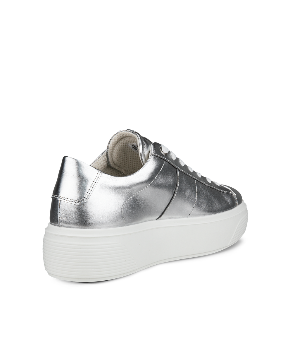 ECCO Street Platform Patent Platform Sneakers Womens - Grey - Back