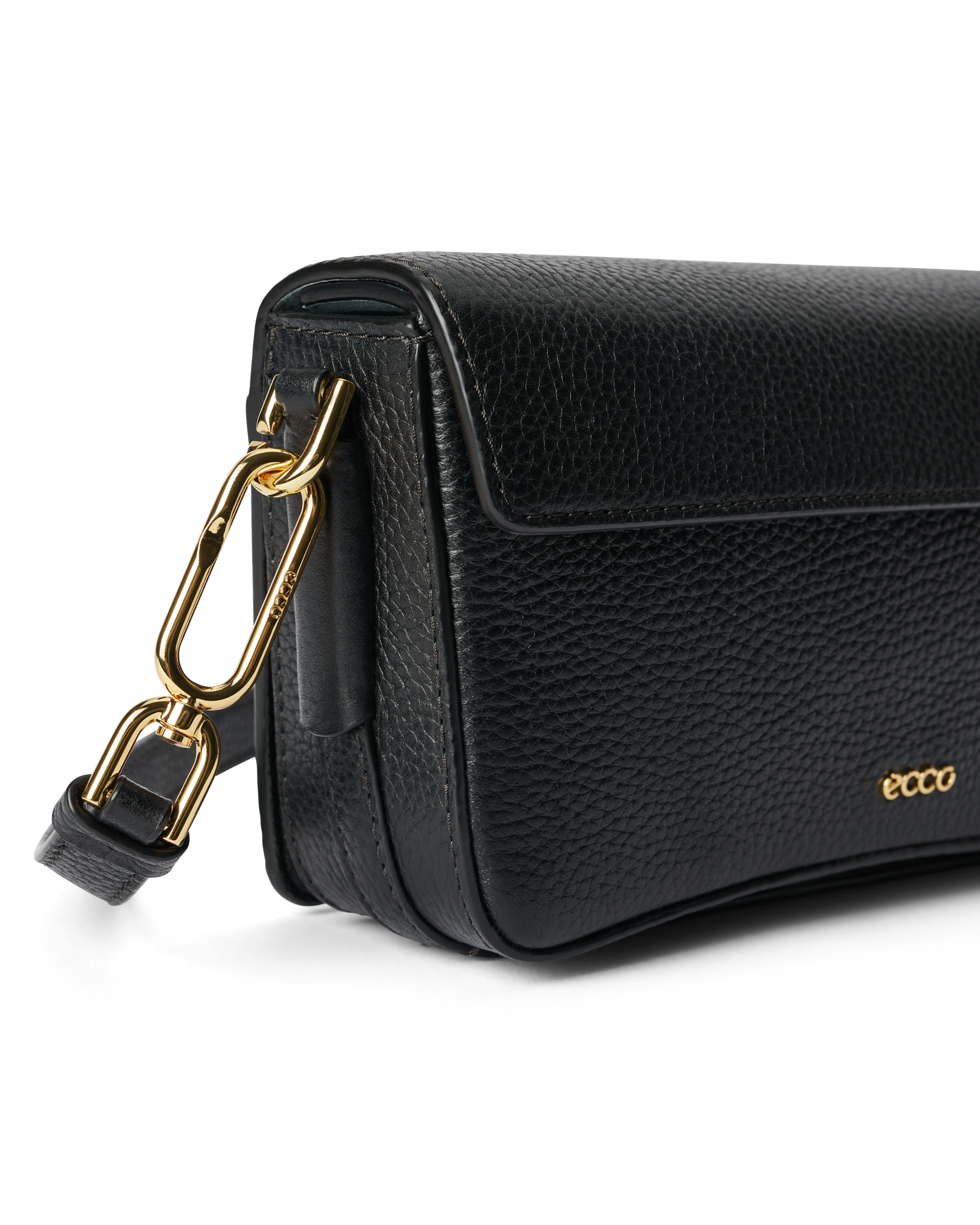 ECCO® Leather Pinch Crossbody Bag - Black - Detail-1