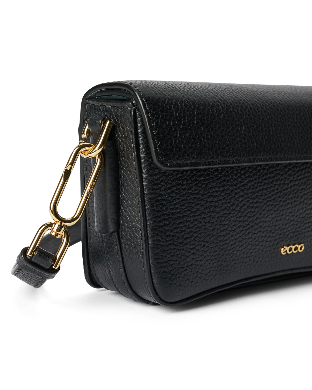 ECCO® Leather Pinch Crossbody Bag - Black - Detail-1