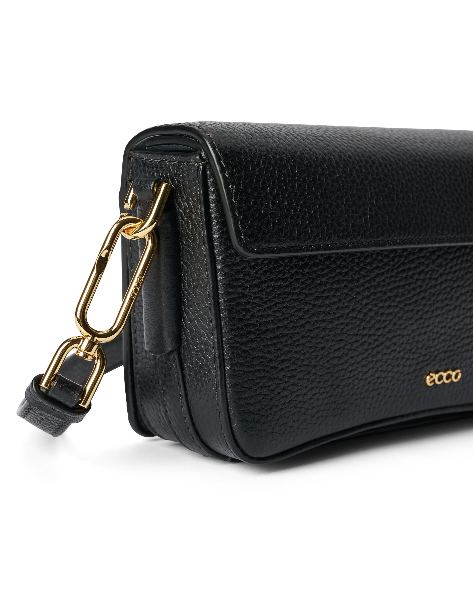 ECCO® Leather Pinch Crossbody Bag - Black - Detail-1