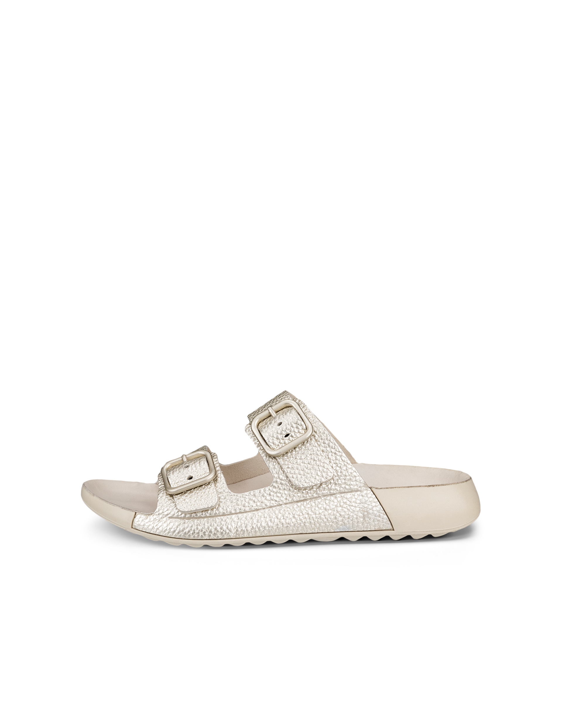 ECCO® Cozmo sandale en cuir deux brides pour femme - Métallique - Outside