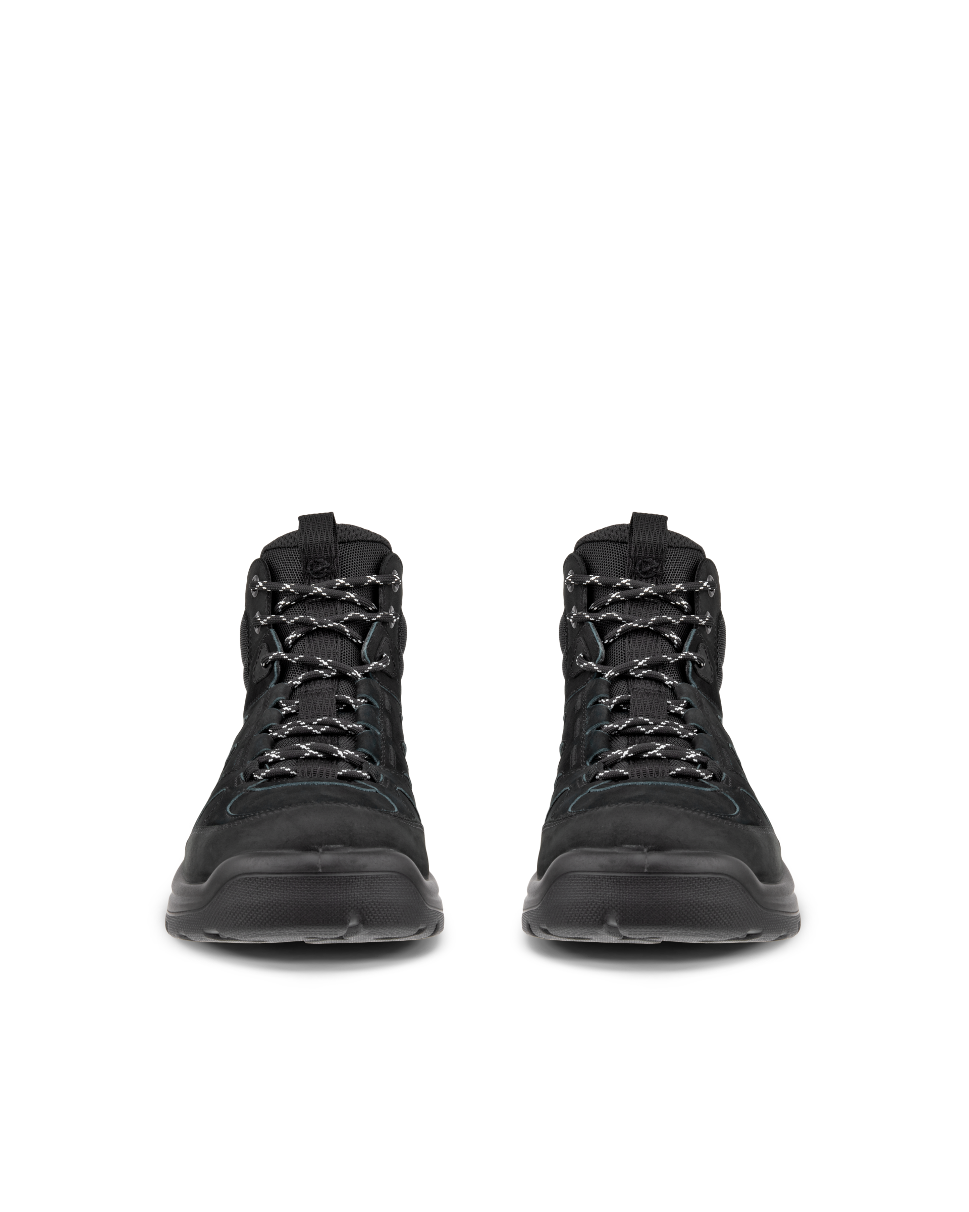 Women's ECCO® Offroad Nubuck Waterproof Mid-Cut Outdoor Boot - Black - Front pair