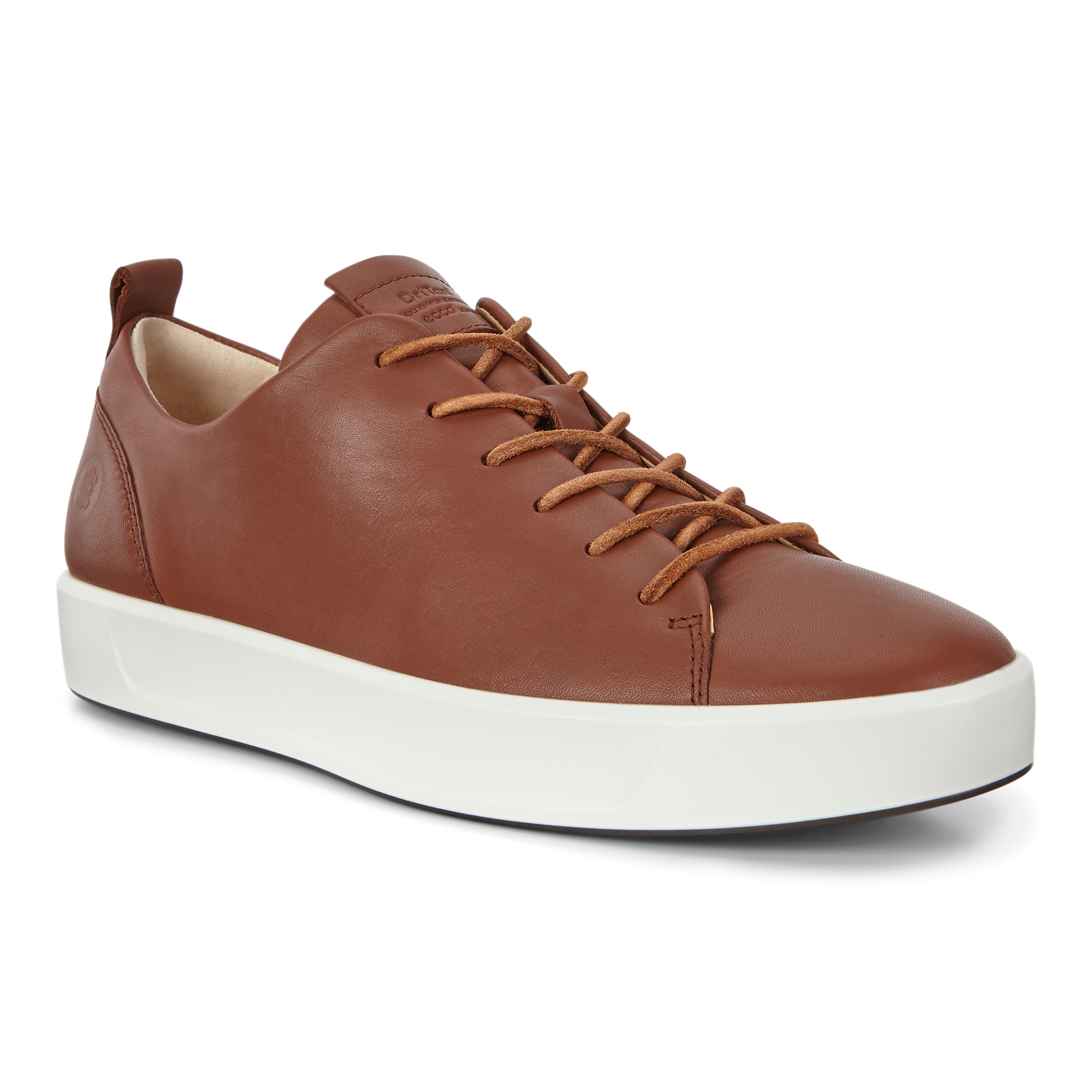 ECCO Soft 8 Men's Leather-lace Sneakers - Brown - Main