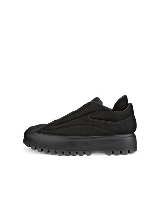 Men's ECCO® Street Ace RAL7000 Nubuck Sneaker - Black - Outside