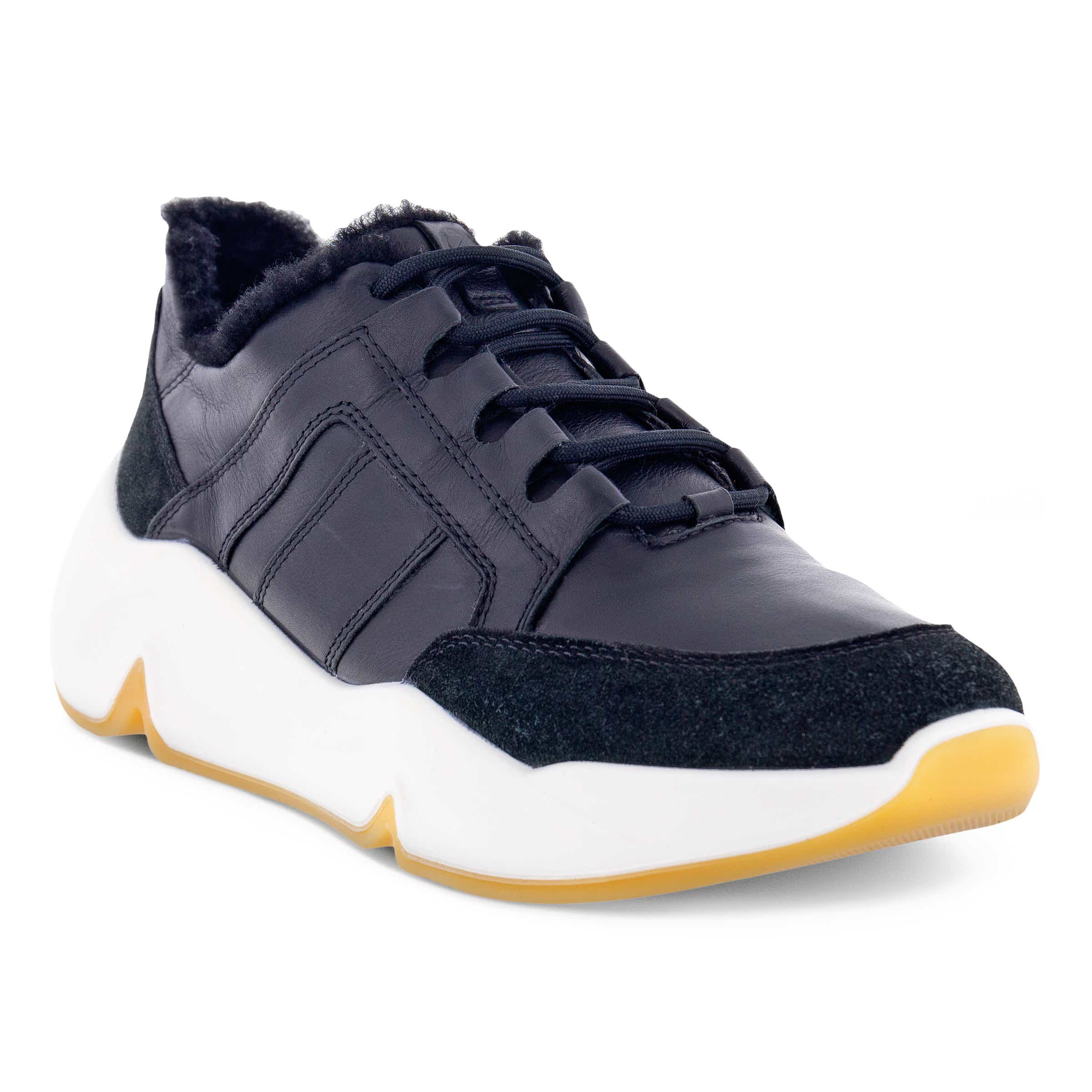 ECCO Chunky Sneaker ウィメンズ レザープラットフォームスニーカー - ブラック - Main