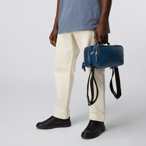 ECCO® Ceramic Leather Backpack | Blue