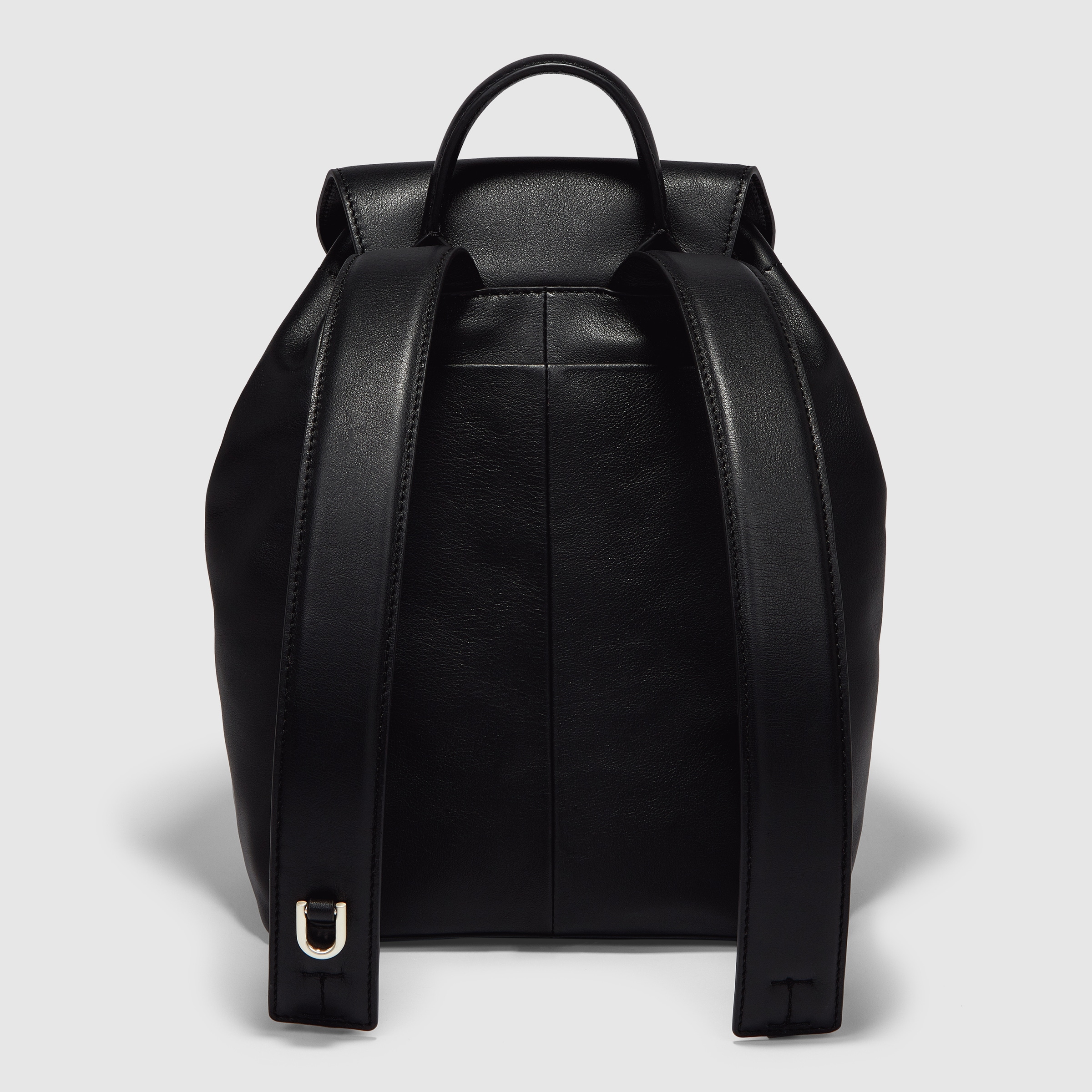 ★NOIAGO★ Eco Leather Flip Backpack Black ECCO® Pillow Leather Backpack | Black