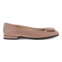 ECCO anine squared ballet flat with padded ornament