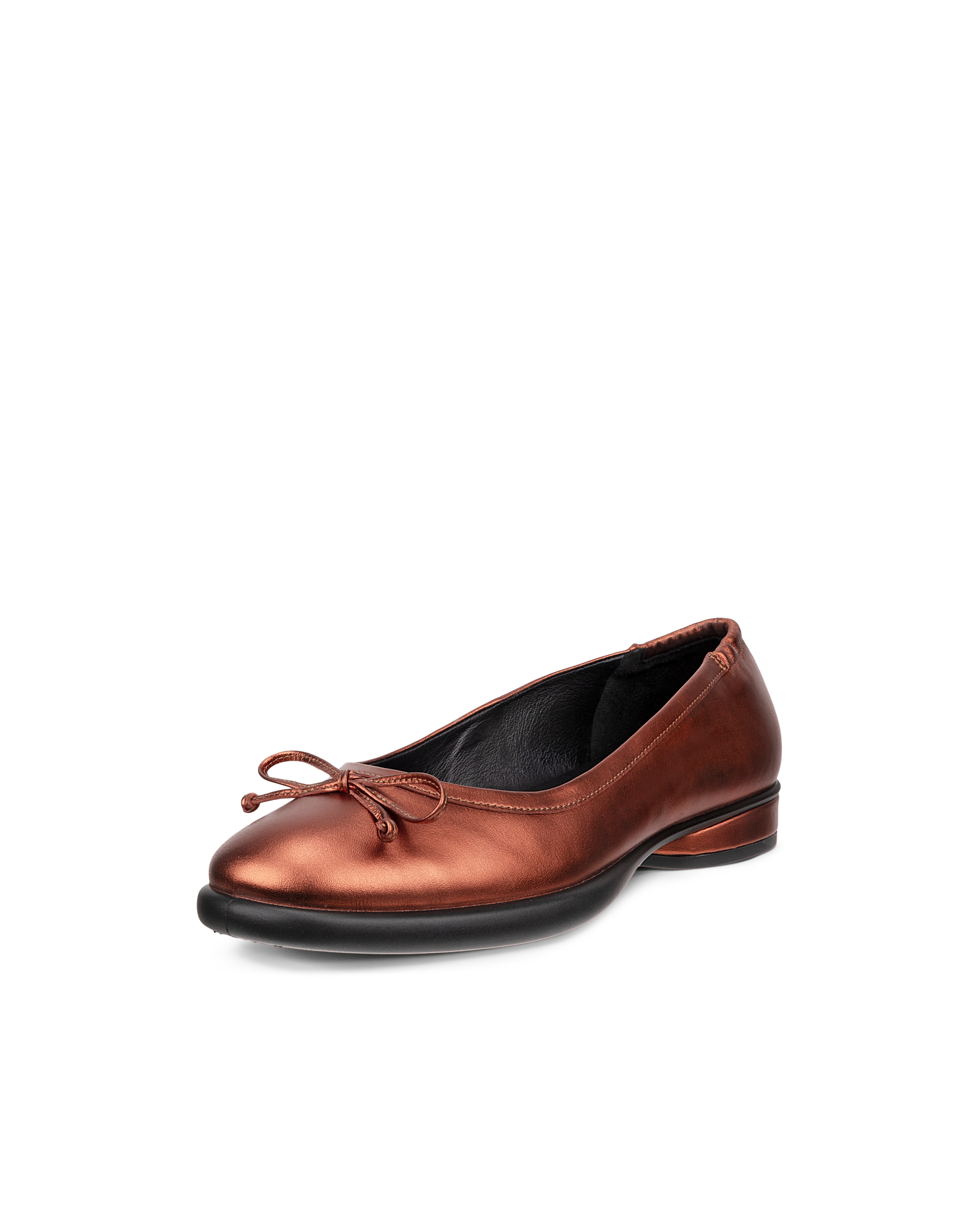 Women's ECCO® Sculpted LX 15 BOW Leather Ballerina - Brown - Main