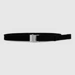 Men's ECCO® Webbing Plaque Textile Belt - Black - Main