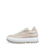 Men's ECCO® Street Ace RAL7000 Nubuck Sneaker - Beige - Outside