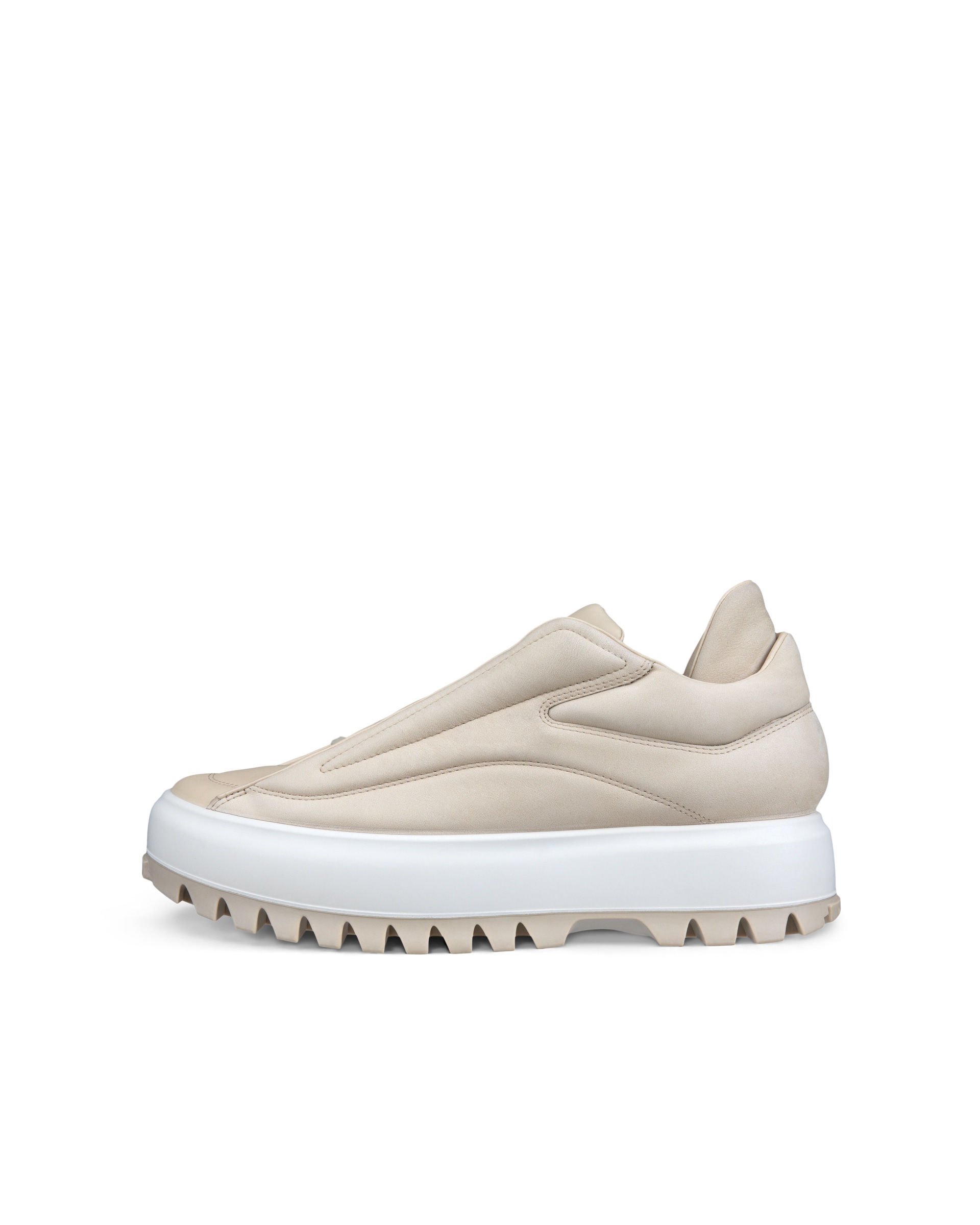 Men's ECCO® Street Ace RAL7000 Nubuck Sneaker - Beige - Outside