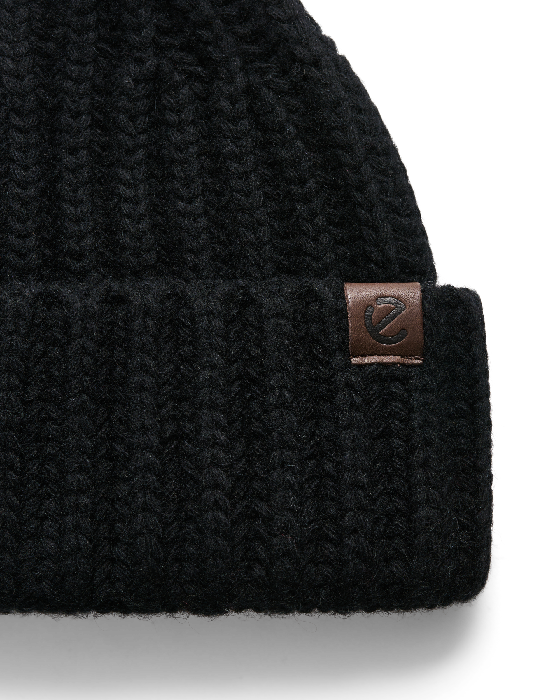 Ecco Women Chunky Beanie - Negro - Detail-1