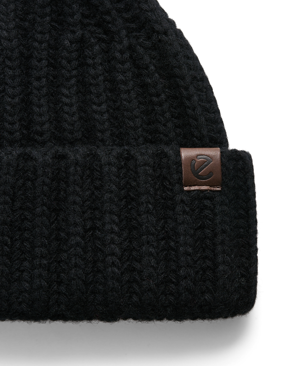 Ecco Women Chunky Beanie - Negro - Detail-1