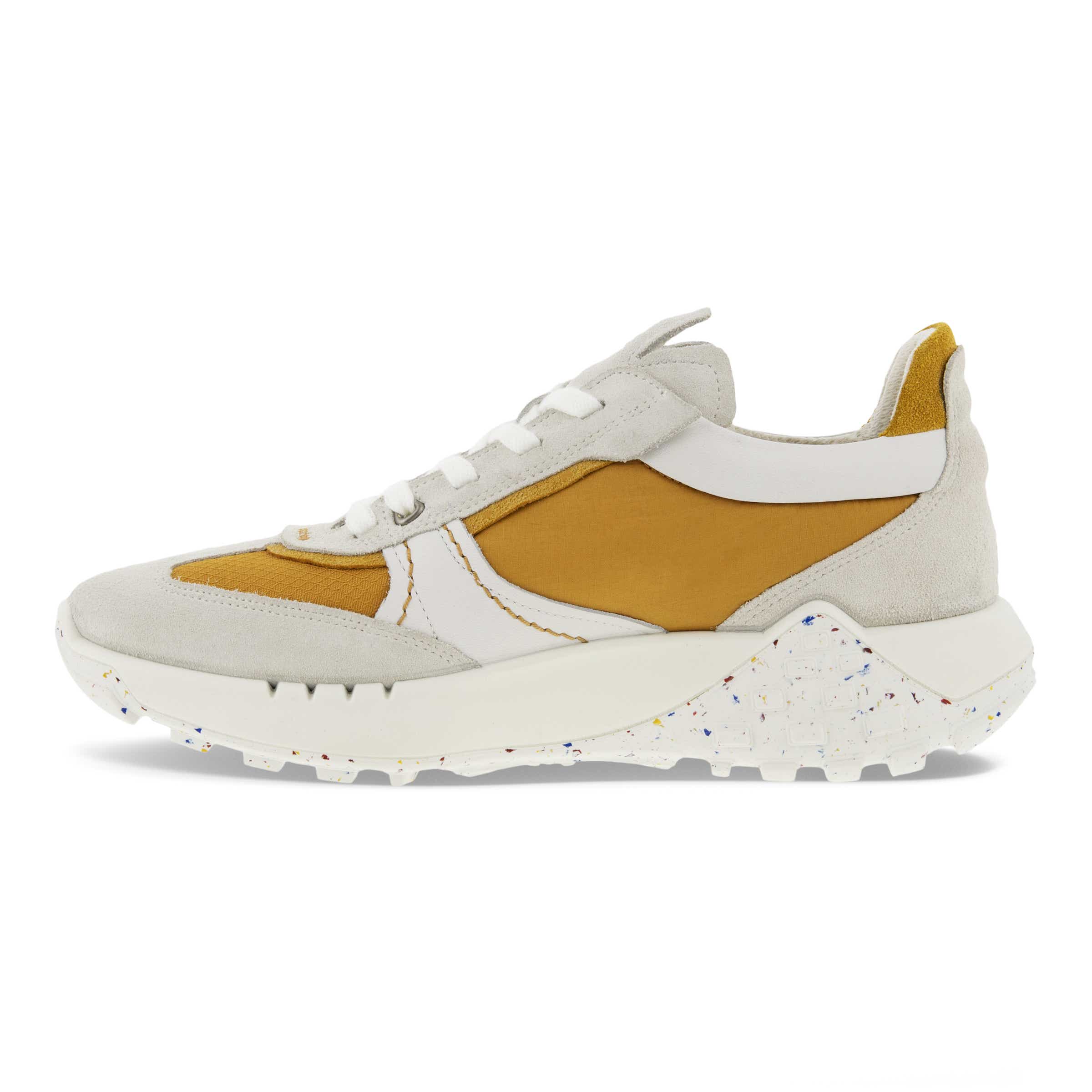 Zapatillas de tela ECCO® Retro Sneaker para mujer - Amarillo - Inside
