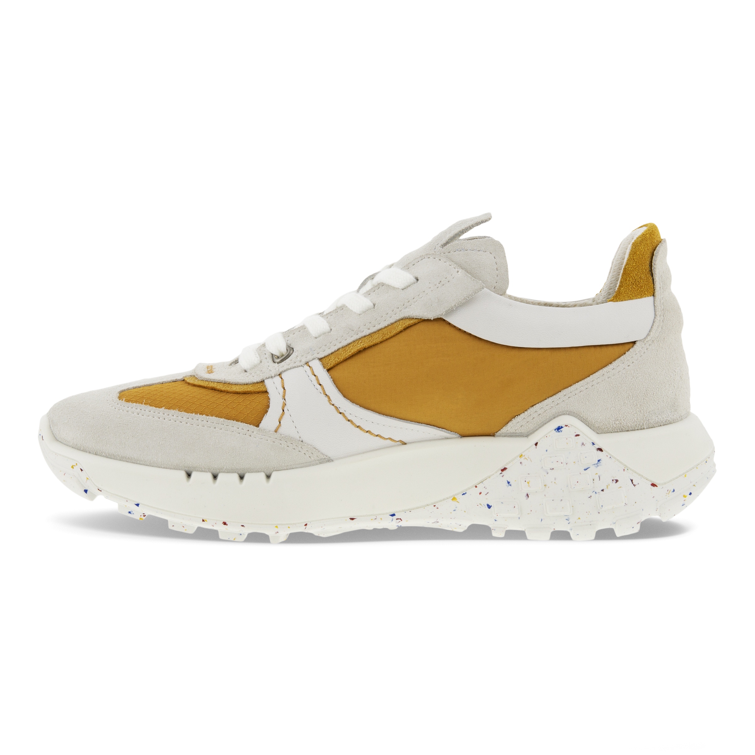 Zapatillas de tela ECCO® Retro Sneaker para mujer - Amarillo - Inside