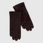 ECCO Gloves Quilted Wave ウィメンズ レザーグローブ - Brown - Main