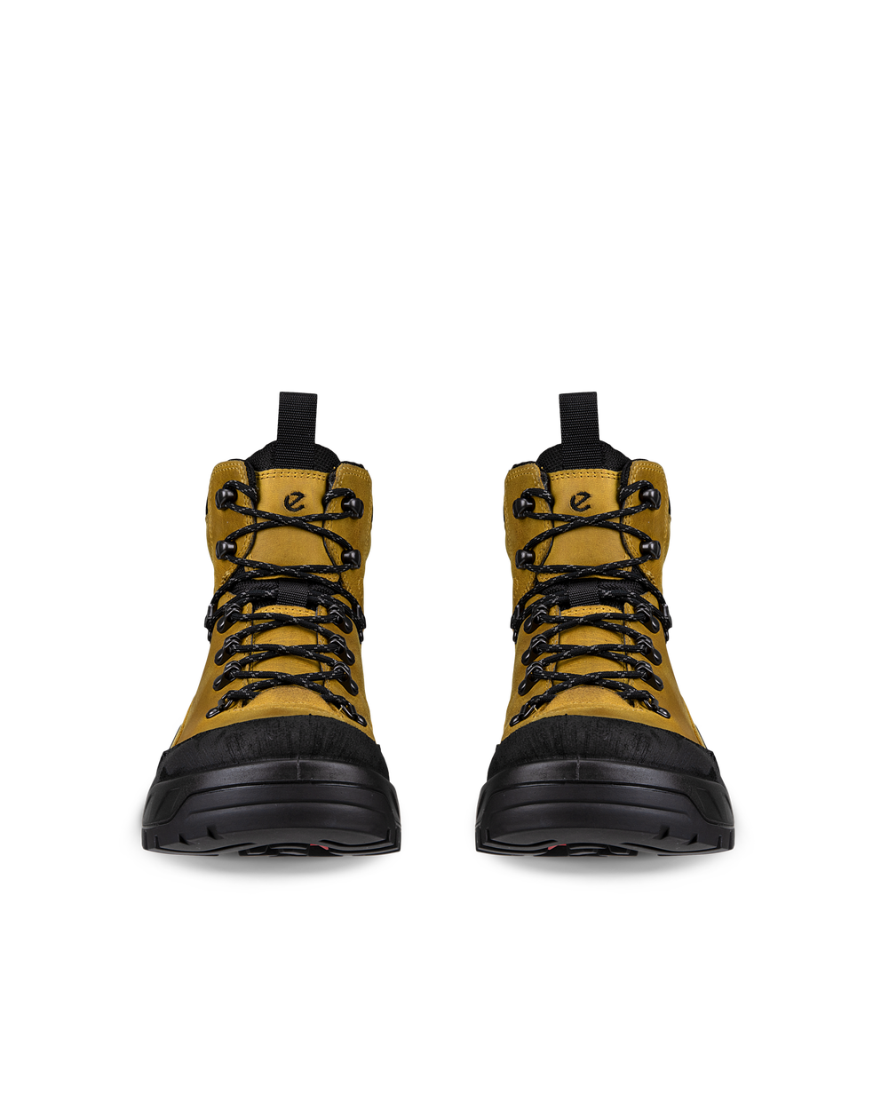 Men's ECCO® Offroad Nubuck Waterproof Mid-Cut Outdoor Boot - Yellow - Front pair