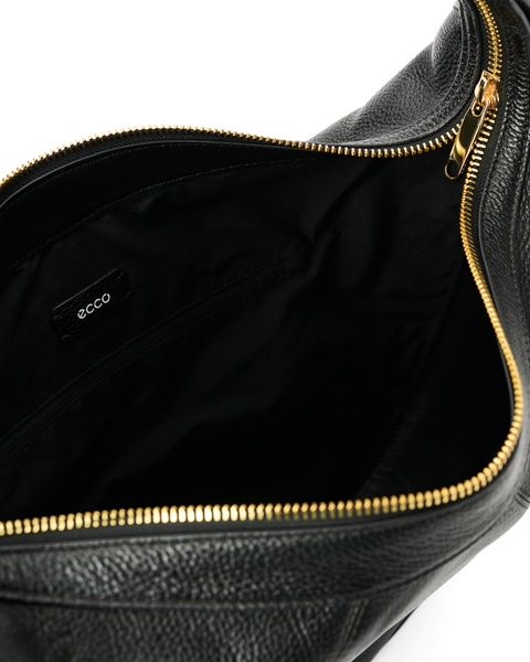 ECCO Fortune Large Soft Pebbled レザーショルダーバッグ | Black