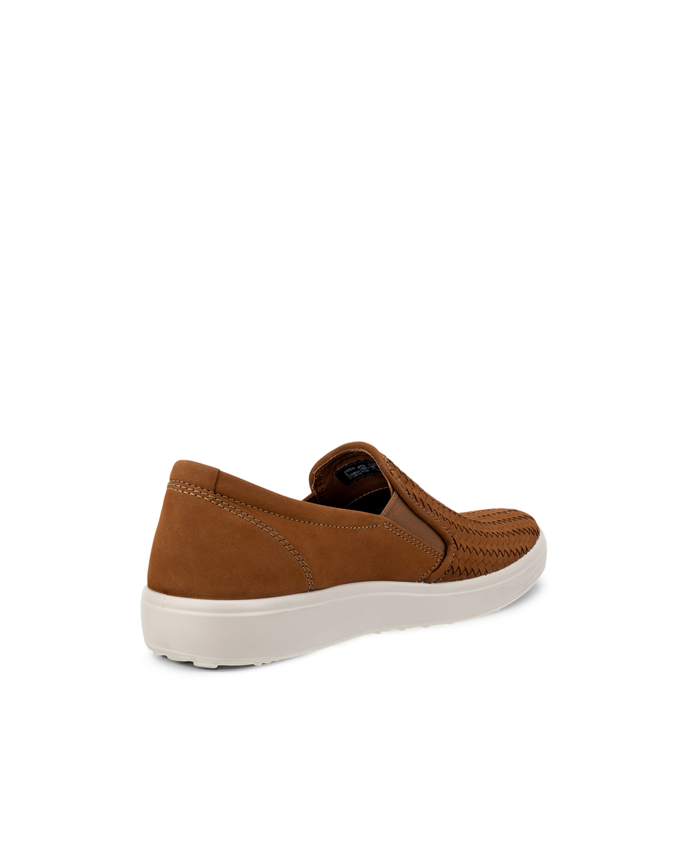 ECCO® Soft 7 baskets en nubuck pour homme - Brun - Back