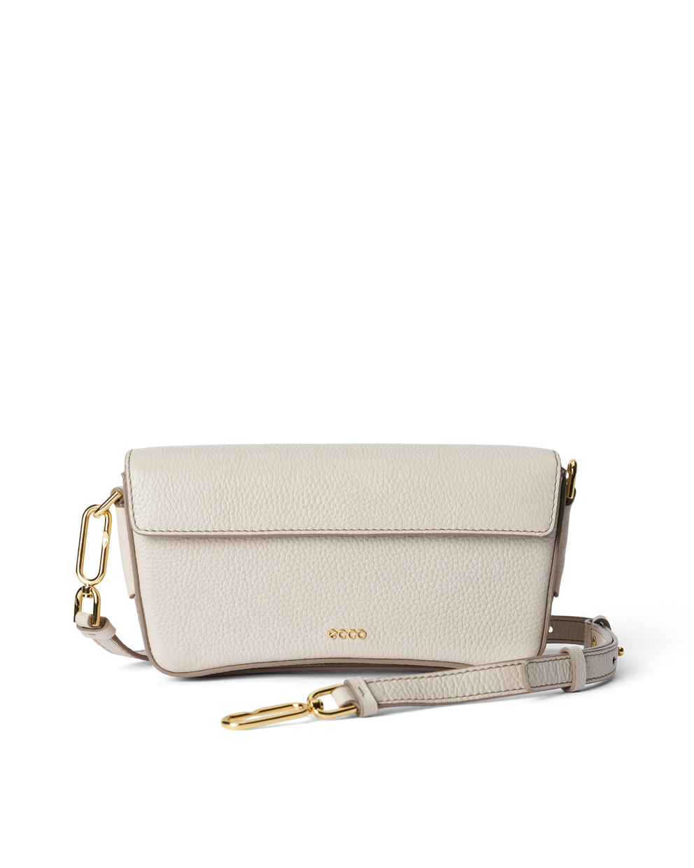 ECCO® Leather Pinch Crossbody Bag - Beige - Main