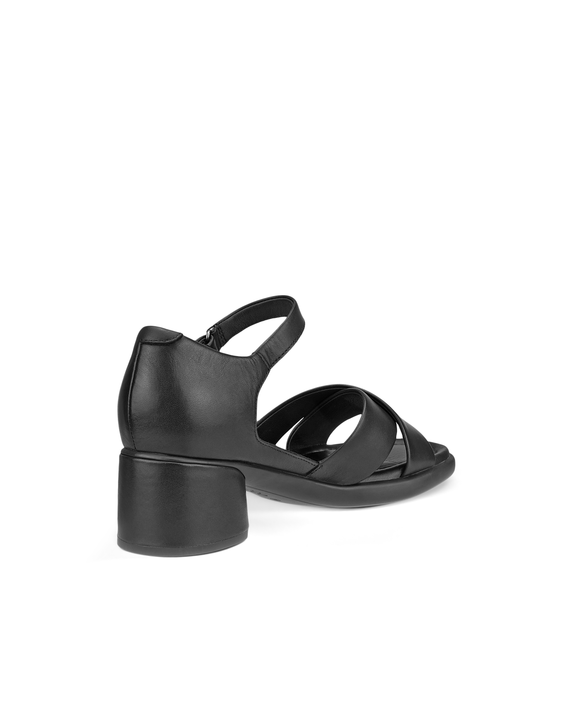 Women's ECCO® Sculpted Sandal LX 35 Leather Heeled Sandal - Black - Back