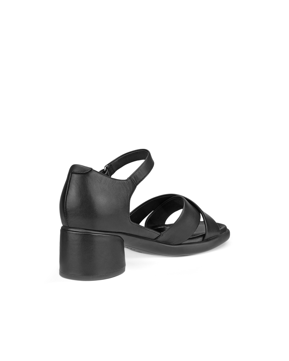 Women's ECCO® Sculpted Sandal LX 35 Leather Heeled Sandal - Black - Back