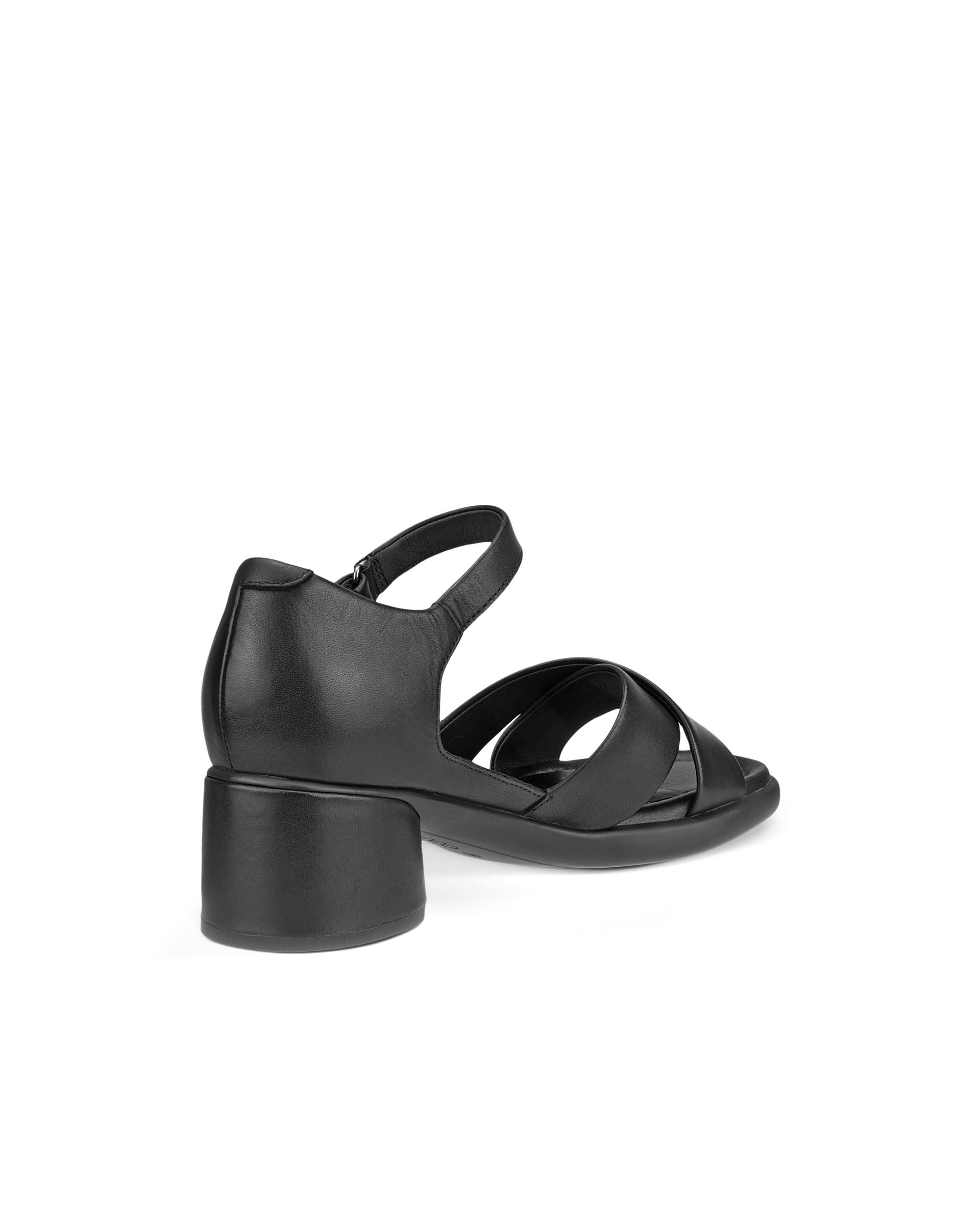 Women's ECCO® Sculpted Sandal LX 35 Leather Heeled Sandal - Black - Back