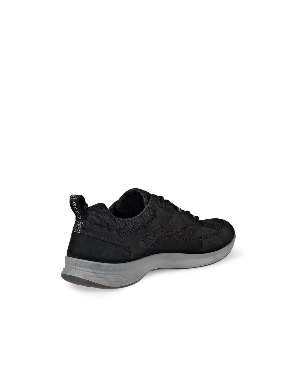 Men's ECCO® Exceed Nubuck Walking Shoe - Black - Back